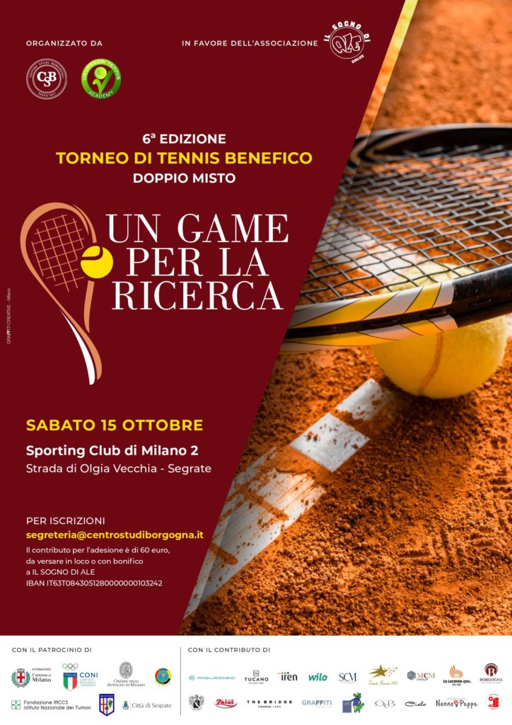 A Milano tennis ‘benefico’ per la ricerca sul sarcoma di Ewing